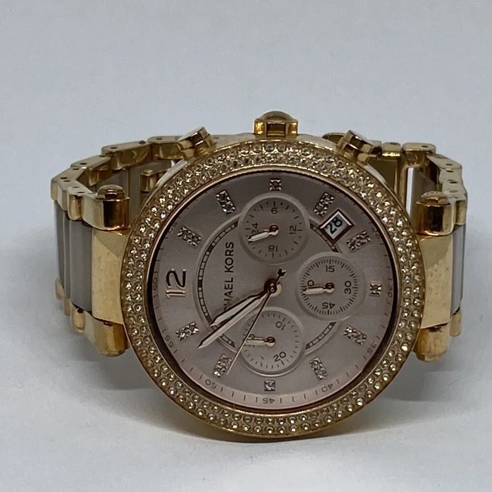 Michael Kors Parker MK5896 Womens Stainless Steel Analog Dial Quartz Watch XWO3